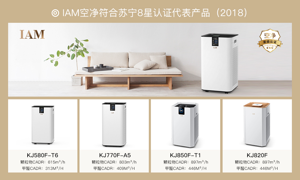 IAM全系产品荣膺苏宁“八星空净”,“智控醛局”引领行业未来